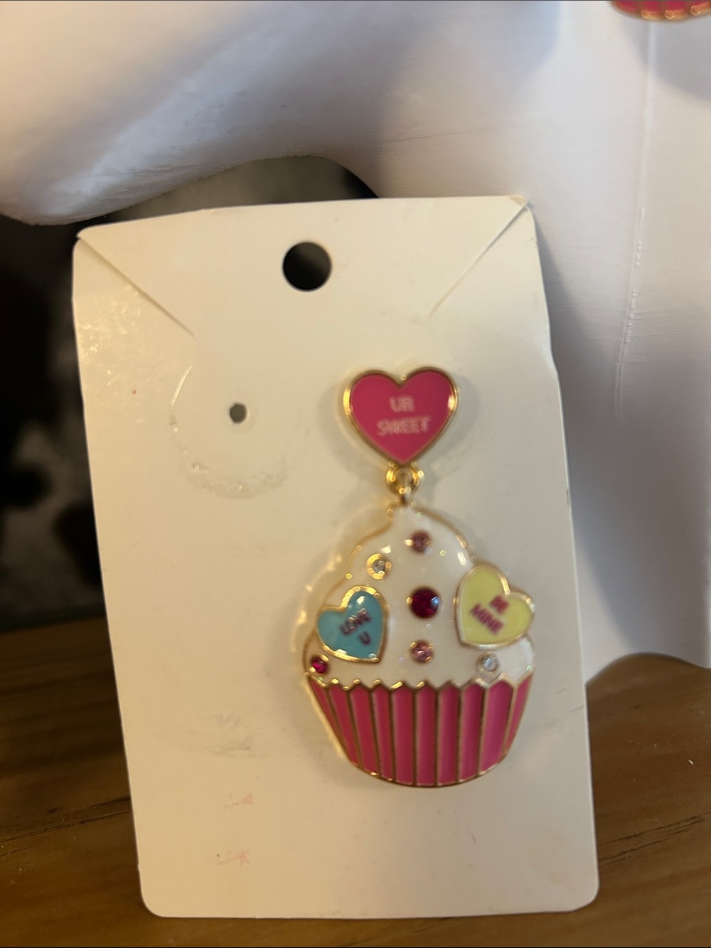 Pink Cupcake Drop Earrings (NWOT) - Picture 3 of 5